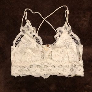 NWOT Free People White Lace Bralette Sz Small